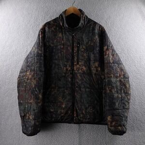 Savage Tacticians Camo Puffer Jacket Men's Size XL Quilted Full Zip Lightweight